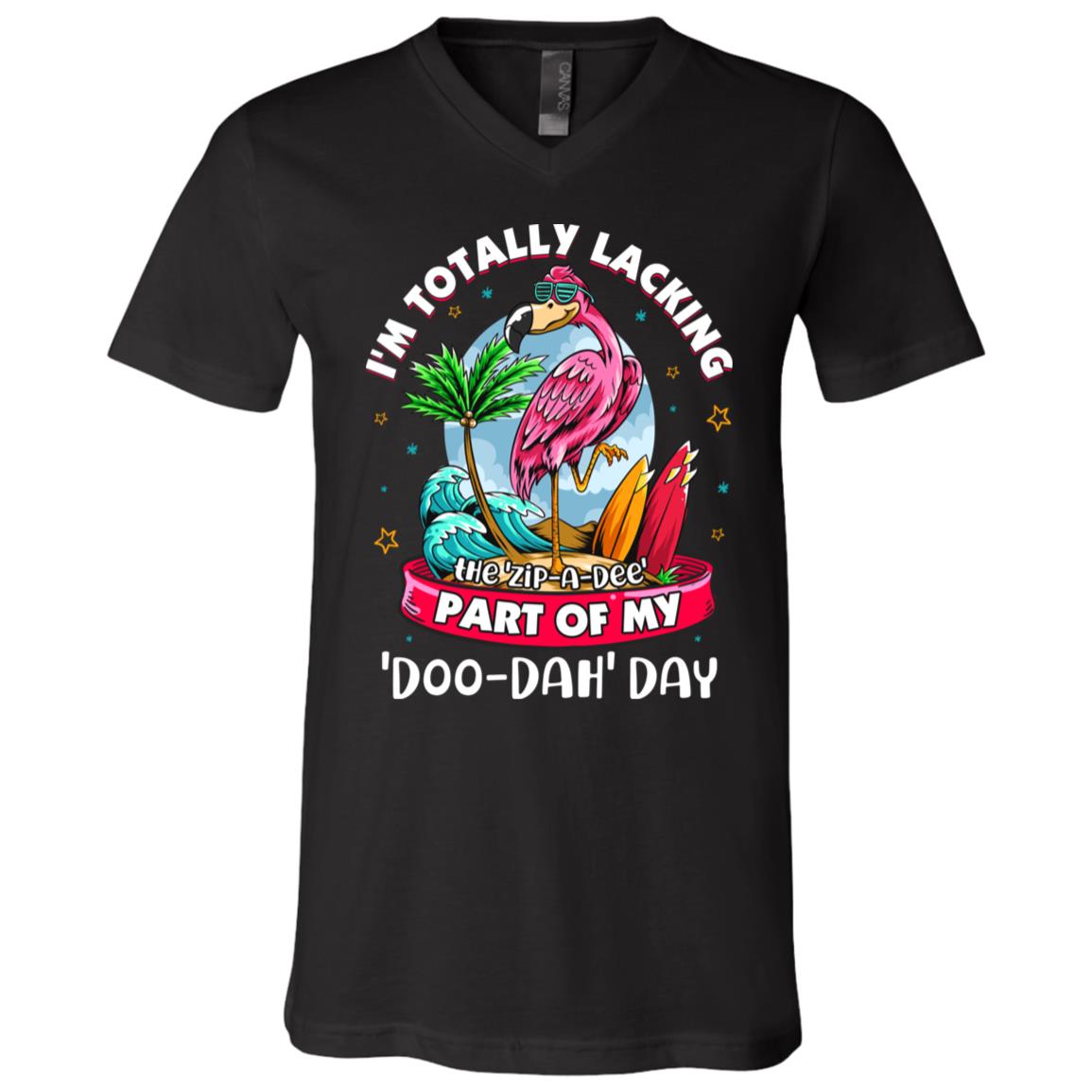 I'm Totally Lacking, Black, V-Neck T-Shirt