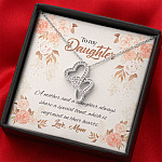 Mom to My Daughter a Mother and A Daughter Always Share a Special Bond Double Hearts Pendant Necklace Mom to My Daughter a Mother and A Daughter Always Share a Special Bond Double Hearts Pendant Necklace