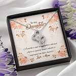 Mom to My Daughter a Mother and A Daughter Always Share a Special Bond Double Hearts Pendant Necklace Mom to My Daughter a Mother and A Daughter Always Share a Special Bond Double Hearts Pendant Necklace