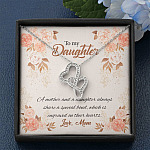 Mom to My Daughter a Mother and A Daughter Always Share a Special Bond Double Hearts Pendant Necklace Mom to My Daughter a Mother and A Daughter Always Share a Special Bond Double Hearts Pendant Necklace