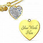 Surrounded By Your Glory What Will My Heart Feel Will I Dance For You Jesus Butterfly Heart Pendant Necklace - Bangle