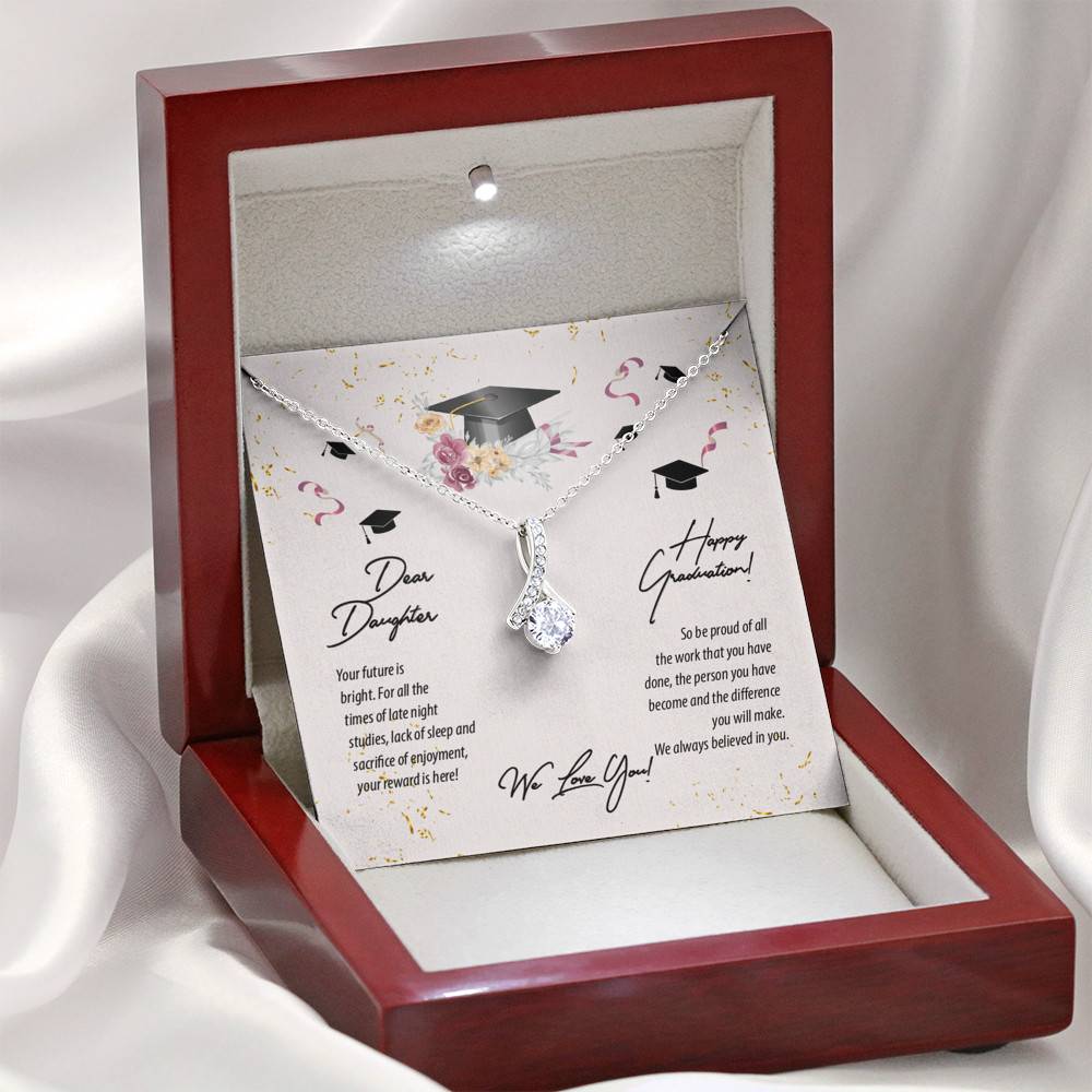 Dear Daughter Happy Graduation We Love You Alluring Beauty Pendant Necklace - Graduation Day Gift For Her