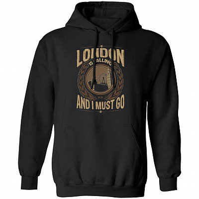 London is Calling and I Must Go, Black, Hoodie
