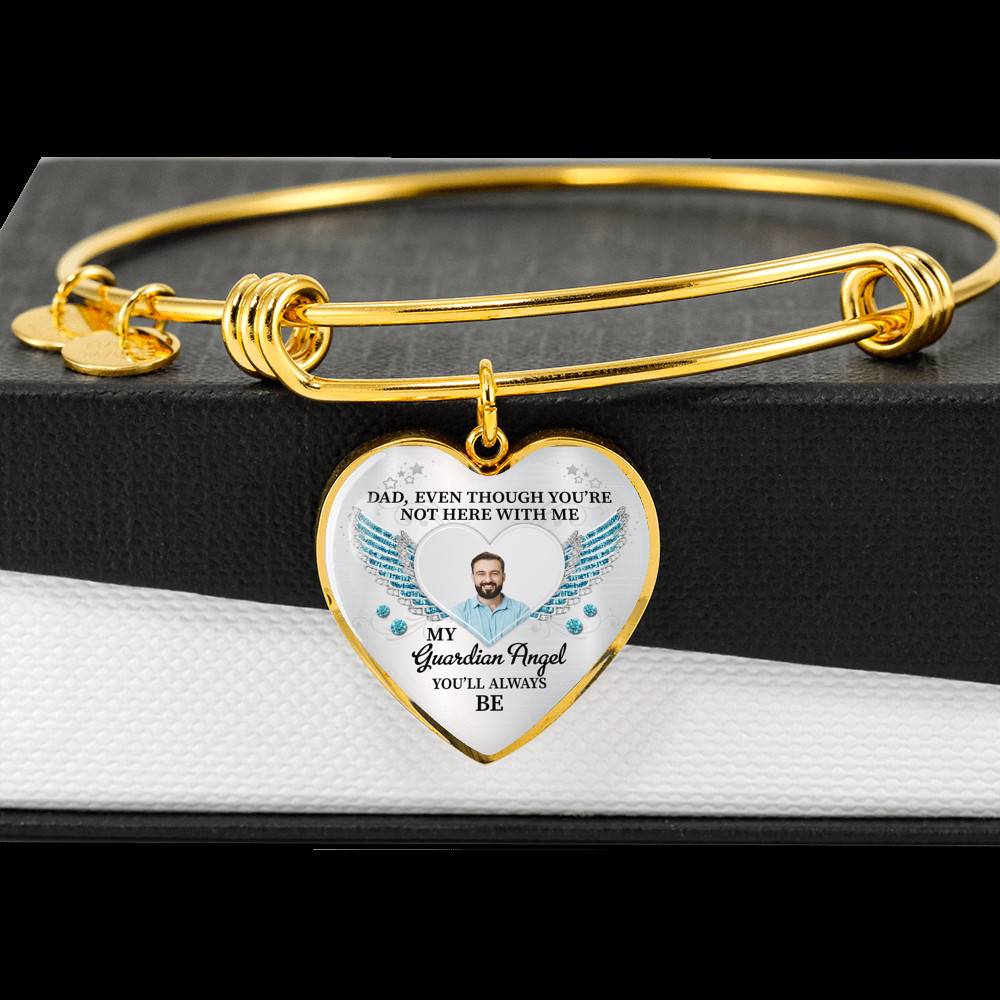 090621-060951-CubeBik-Image-308 Personalized Photo Dad Even Though You're Not Here With Me My Guardian Angel Heart Pendant Necklace