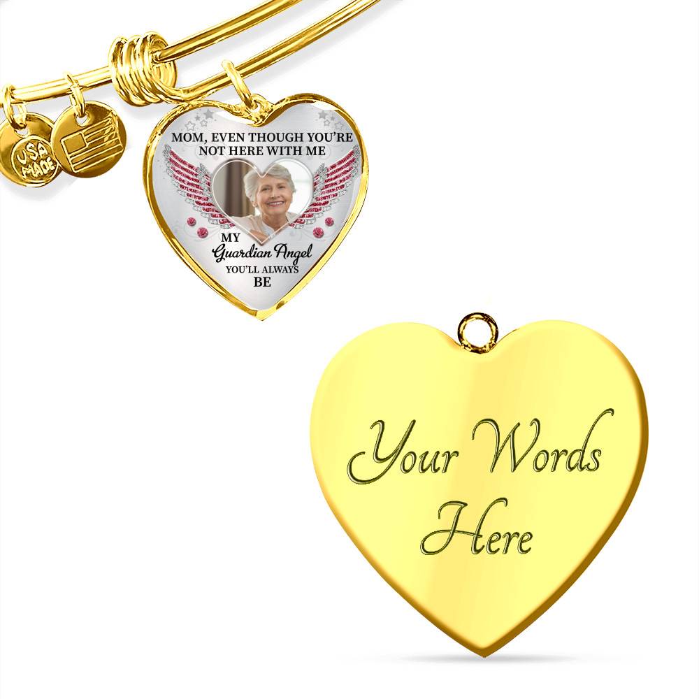 090621-062351-CubeBik-Image-235 Personalized Photo Mom Even Though You're Not Here With Me My Guardian Angel Heart Pendant Necklace