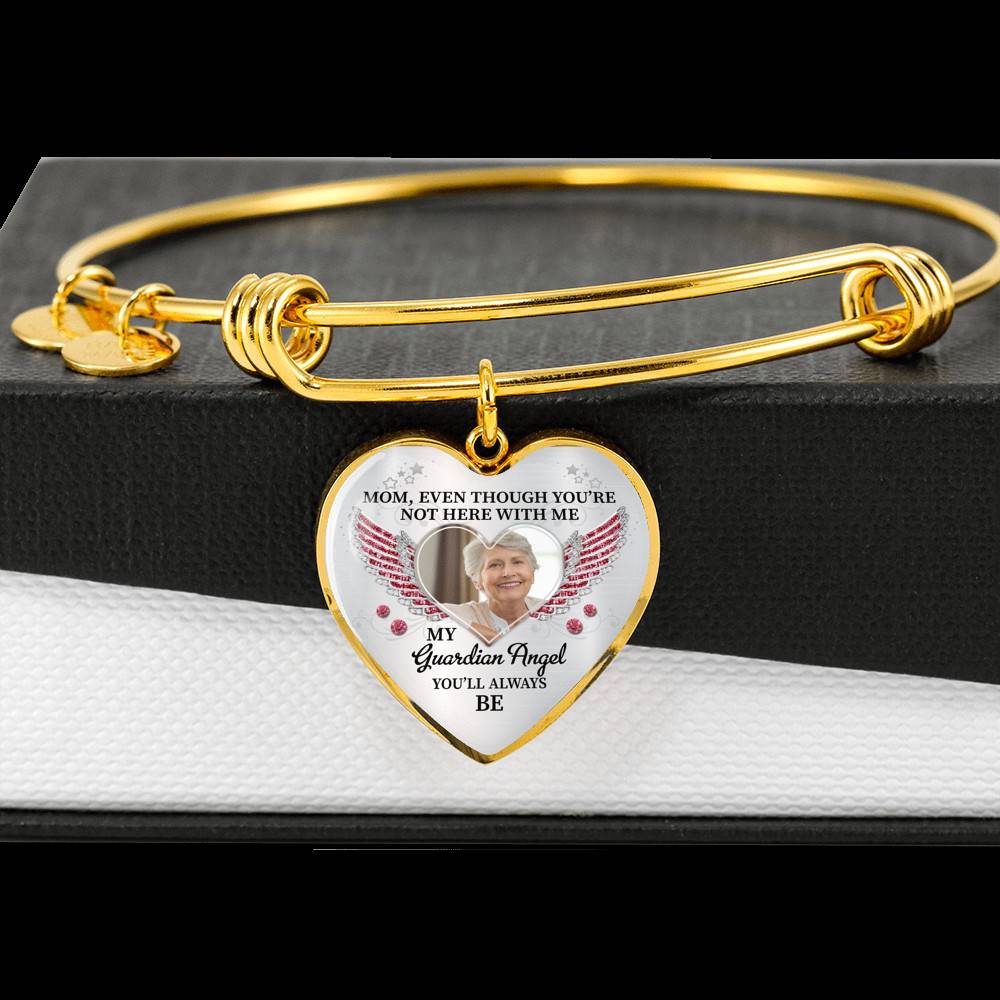 090621-062429-CubeBik-Image-317 Personalized Photo Mom Even Though You're Not Here With Me My Guardian Angel Heart Pendant Necklace