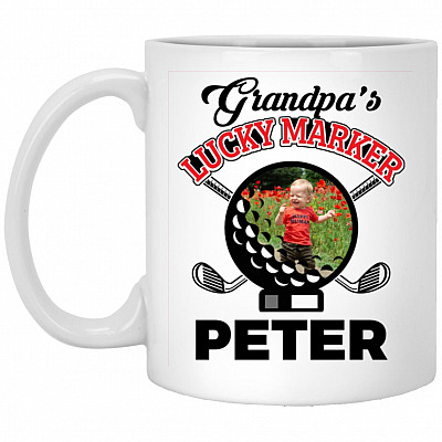 Personalized Photo Grandpa's, White, 11 oz. White Mug