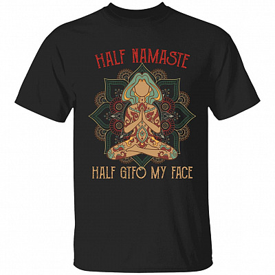 Vintage Girl Yoga Tshirt, Black, Unisex T-Shirt