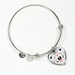 Personalized Baby Stats Heart Pendant Necklace - Bangle - Birth Announcement Gift