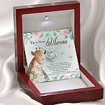 To A New Mama You're Your Baby's Hero I Know You Will An Amazing Mother Love Knot Pendant Necklace