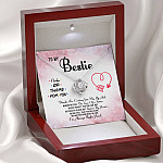 To My Bestie Thanks For Coming Into My Life And Making Me Feel The Love Of A Sister Love Knot Necklace