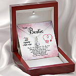 To My Bestie Thanks For Coming Into My Life And Making Me Feel The Love Of A Sister Alluring Beauty Necklace