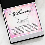 To My Mother-In-Law I Never Thought I'd Find The One Till I Met Your Son Scripted Love Pendant Necklace