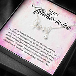 To My Mother-In-Law I Never Thought I'd Find The One Till I Met Your Son Scripted Love Pendant Necklace