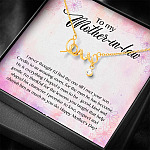 To My Mother-In-Law I Never Thought I'd Find The One Till I Met Your Son Scripted Love Pendant Necklace