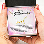 To My Mother-In-Law I Never Thought I'd Find The One Till I Met Your Son Scripted Love Pendant Necklace