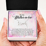 To My Mother-In-Law I Never Thought I'd Find The One Till I Met Your Son Scripted Love Pendant Necklace