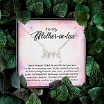 To My Mother-In-Law I Never Thought I'd Find The One Till I Met Your Son Scripted Love Pendant Necklace