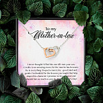 To My Mother-In-Law I Never Thought I'd Find The One Till I Met Your Son Interlocking Hearts Pendant Necklace