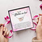 To My Mother-In-Law I Never Thought I'd Find The One Till I Met Your Son Interlocking Hearts Pendant Necklace