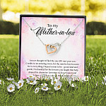To My Mother-In-Law I Never Thought I'd Find The One Till I Met Your Son Interlocking Hearts Pendant Necklace