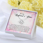 To My Boyfriend's Mom I Never Thought I'd Find The One Till I Met Your Son Love Knot Pendant Necklace
