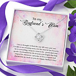 To My Boyfriend's Mom I Never Thought I'd Find The One Till I Met Your Son Love Knot Pendant Necklace