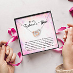 To My Boyfriend's Mom I Never Thought I'd Find The One Till I Met Your Son Interlocking Hearts Pendant Necklace