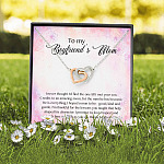 To My Boyfriend's Mom I Never Thought I'd Find The One Till I Met Your Son Interlocking Hearts Pendant Necklace