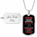 Dad To My Son Wherever Your Journey In Life May Take You Dad And Son Dog Tag Pendant Necklace Dad To My Son Wherever Your Journey In Life May Take You Dad And Son Dog Tag Pendant Necklace