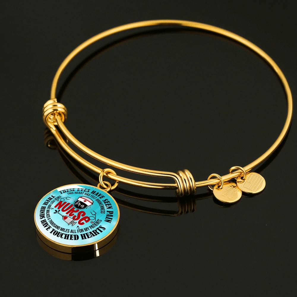 I Am A Nurse These Eyes Have Seen Pain These Hands Have Touched Hearts Luxury Circle Pendant Necklace