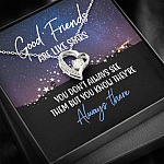 Good Friends Are Like Stars They're Always There Forever Love Heart Pendant Necklace Good Friends Are Like Stars They're Always There Forever Love Heart Pendant Necklace