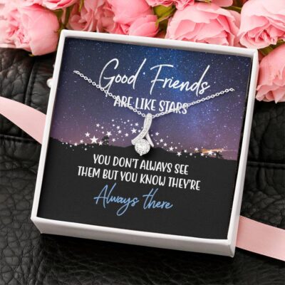 Good Friends Are Like Stars They're Always There Alluring Beauty Pendant Necklace