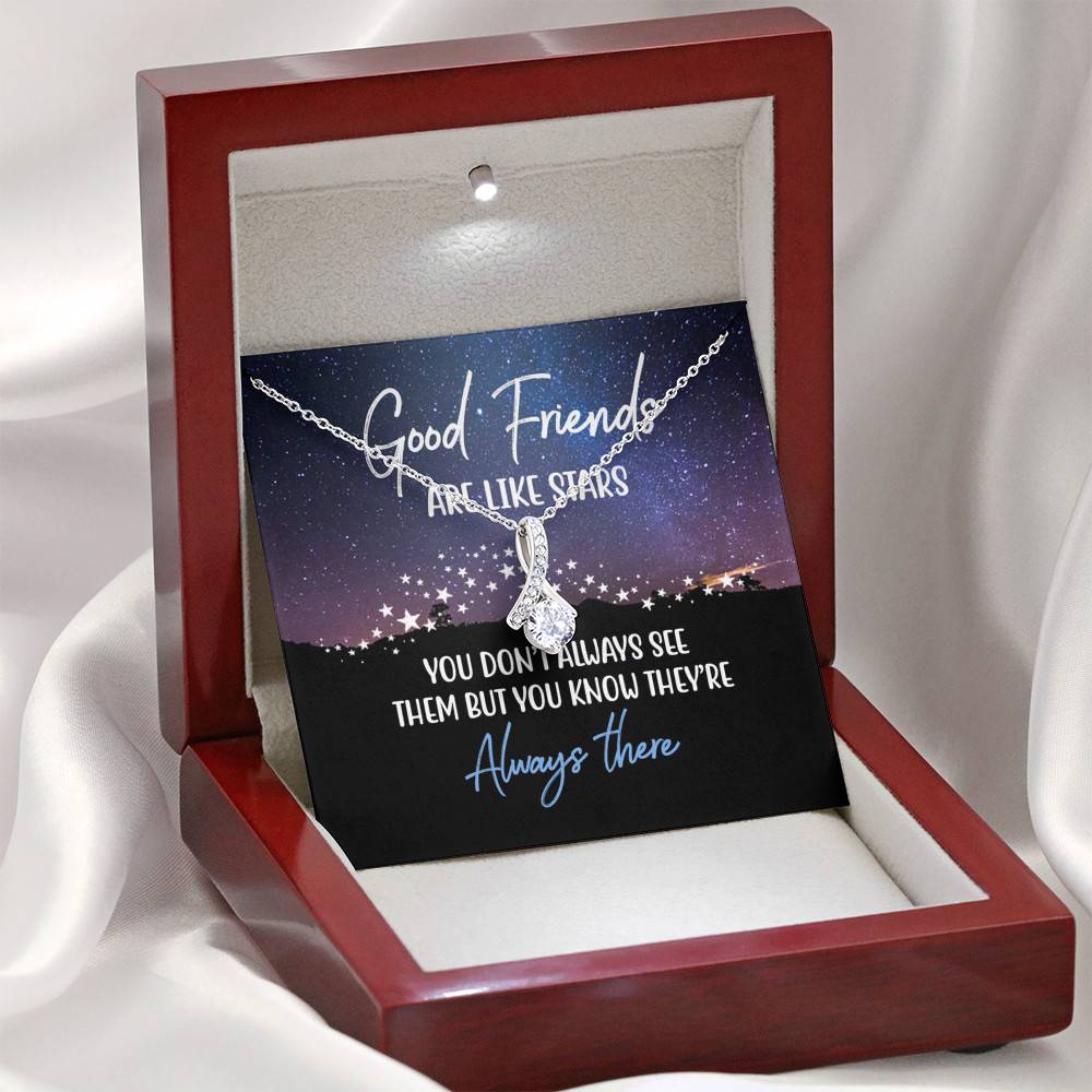 Good Friends Are Like Stars They're Always There Alluring Beauty Pendant Necklace