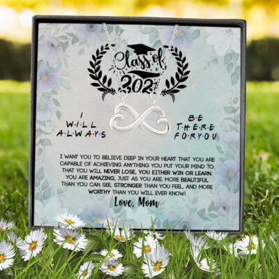 Alternative view of Class Of 2021 I Want You To Believe Deep In Your Heart Infinity Heart Pendant Necklace - Graduation Gifts From Mom