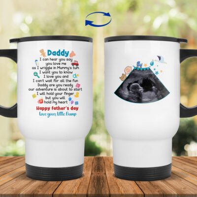 14 oz. White Travel Mug