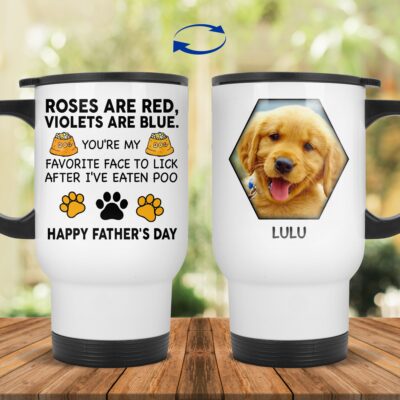 14 oz. White Travel Mug