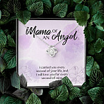 Mama Of An Angel I Carried You Every Second Of Your Life Love You For Every Second Of Mine Love Knot Pendant Necklace