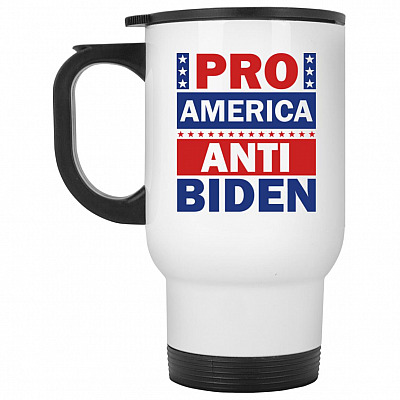14 oz. White Travel Mug