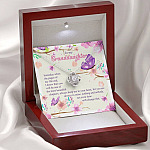 To My Granddaughter Someday When The Pages Of My Life End Love Knot Necklace