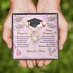To My Daughter Happy Graduation Day Your Future Is Bright Forever Love Pendant Necklace