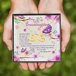 4VT. To My Granddaughter Someday When The Pages Infinity Heart Necklace (Gold)