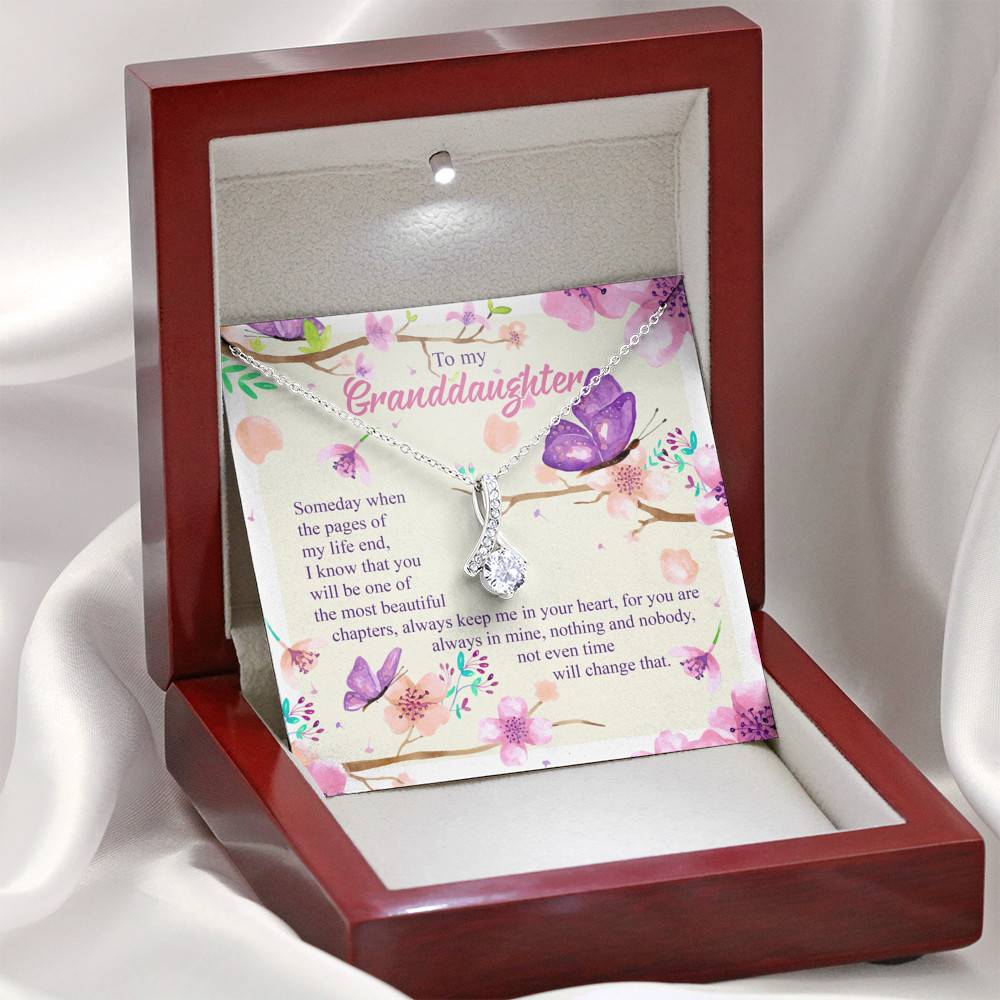 To My Granddaughter Someday When The Pages Of My Life End Alluring Beauty Necklace