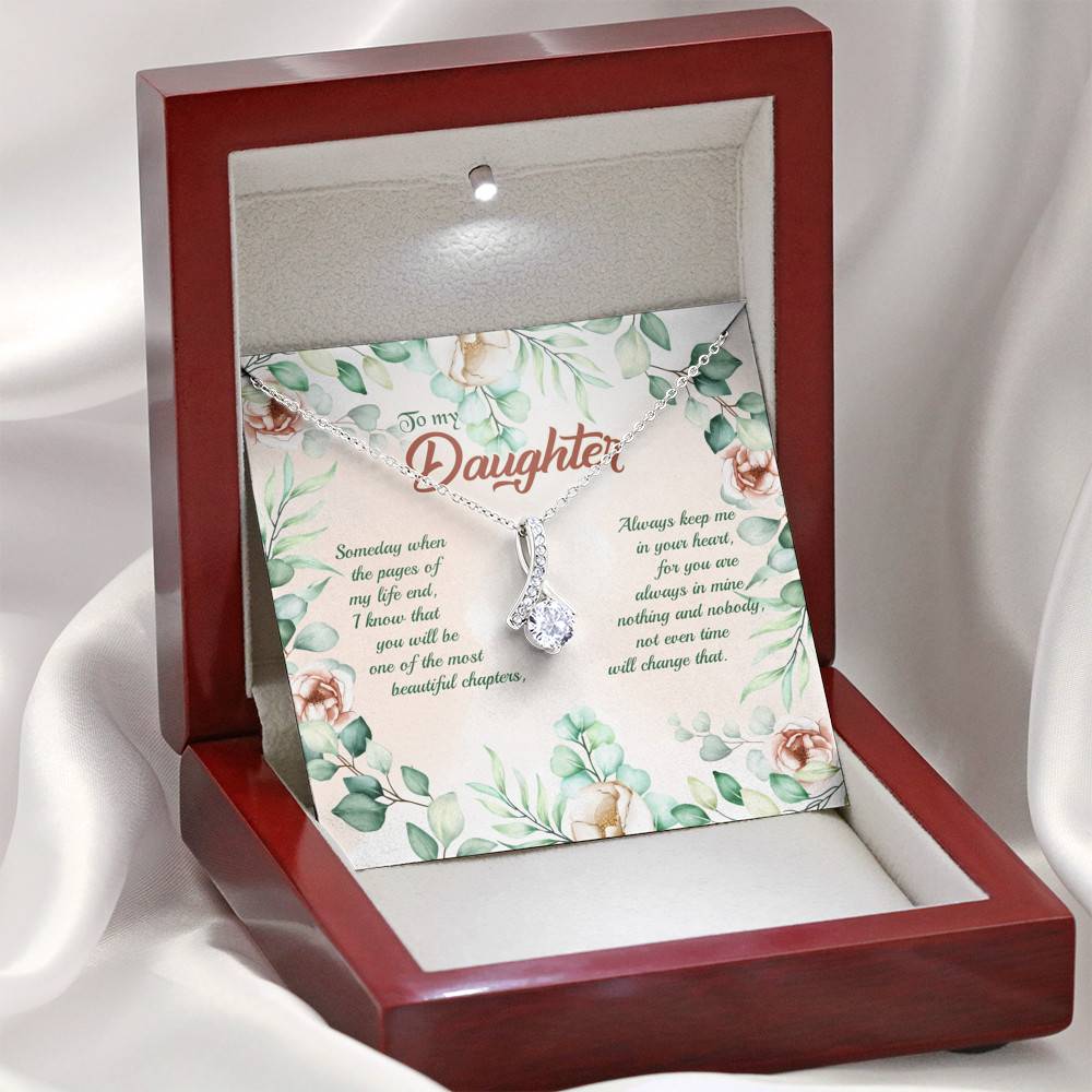 To My Daughter Someday When The Pages Of My Life End Alluring Beauty Necklace