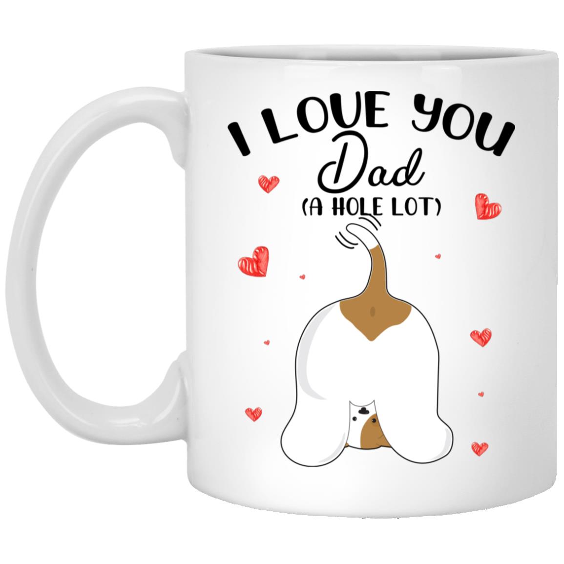 dog hole, White, 11 oz. White Mug