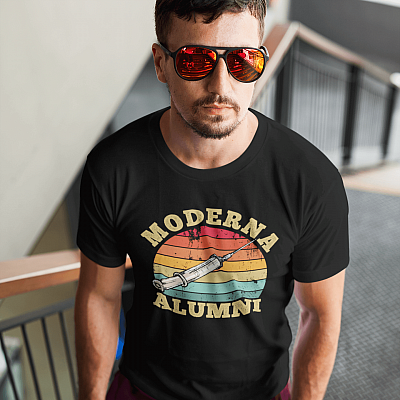 Alternative view of Moderna Alumni Vaccine T-Shirt