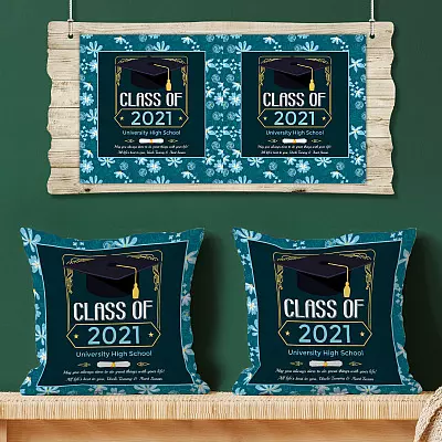 Personalized Class of Custom Year Throw Pillow - Decorative Pillow - Indoor Outdoor Cushion - Graduation Gift