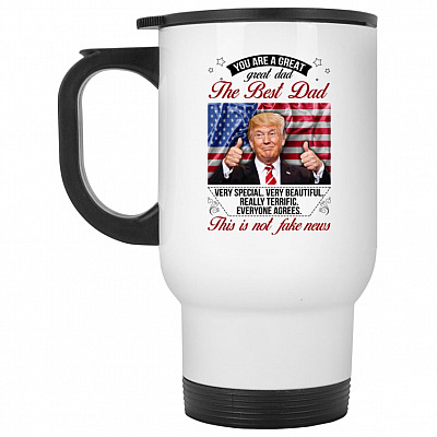 14 oz. White Travel Mug