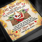 My Only Love I Wish I Could Turn Back The Clock Baby Yoda Couple Interlocking Hearts Pendant Necklace