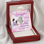 To My Daughter Even When I'm Not Close By I Want You To Know I Love You Double Hearts Necklace